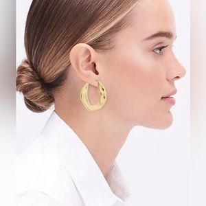 NWT J. Crew Factory Hammered Hoop Earrings